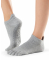 ToeSox Full-Toe LOW RISE HeatherGrey M